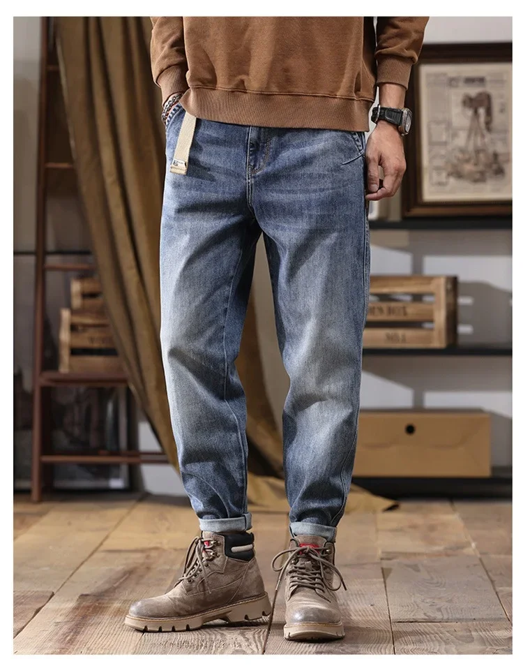 Jeans For Men Baggy Pants Loose Fit Harem Pants Vintage Clothes Men Fashion Pockets Patchwork Large Trousers  pants men