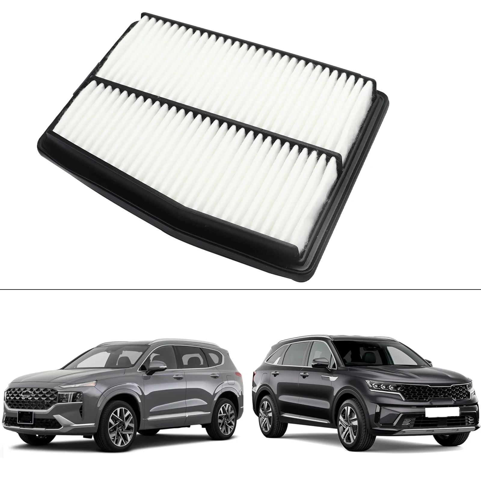 Air Filter Fits for 2021-2023 Kia Sorento Hybrid Hyundai Santa FE Fe Sonata Hybrid 1.6L 28113-L5100 28113-P0400 28113L5100