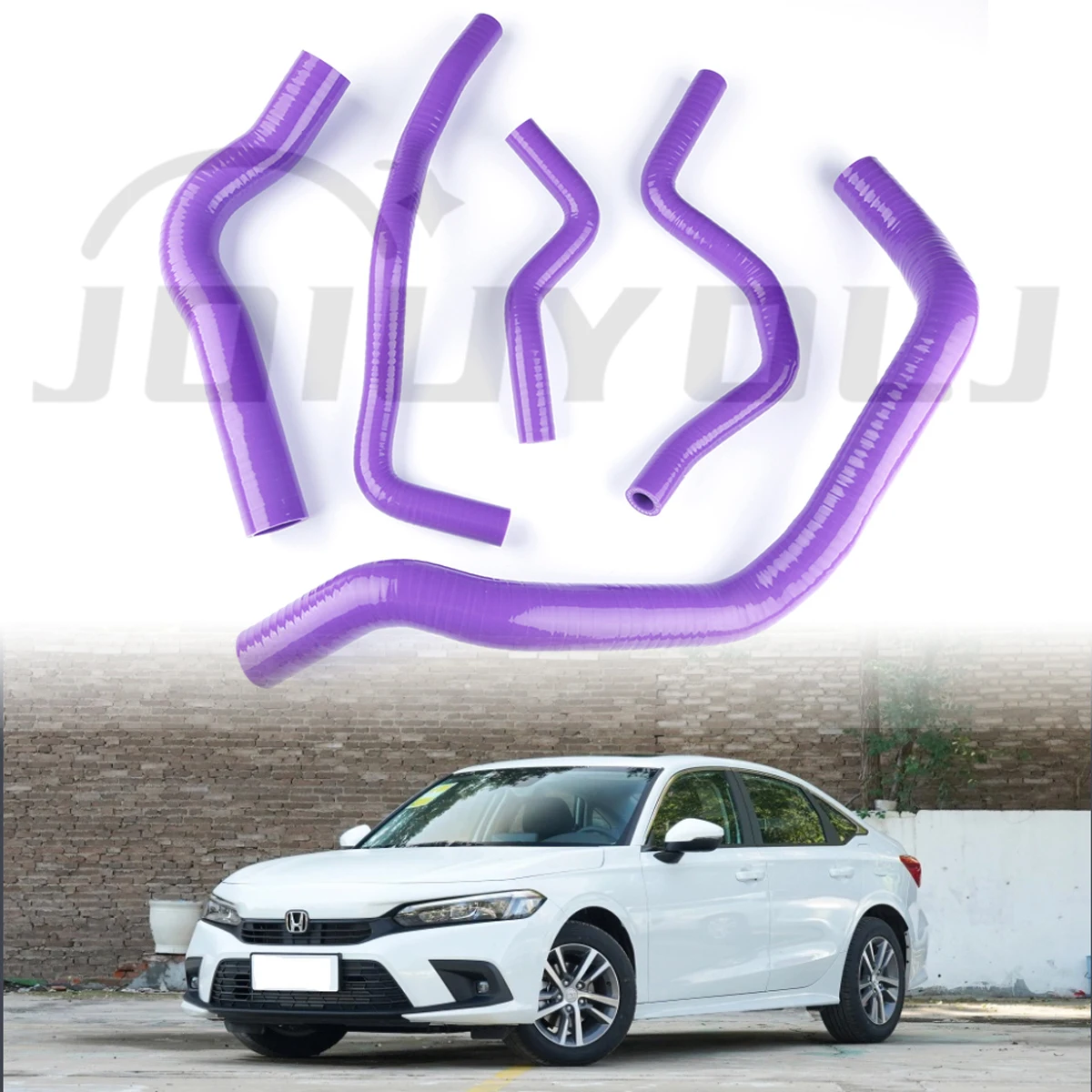 

5PCS 3PLY For 1994-2001 Honda Civic B-Series Type R DC2 EK4 EK9 B16A Silicone Radiator Hose Pipe Kit Purple