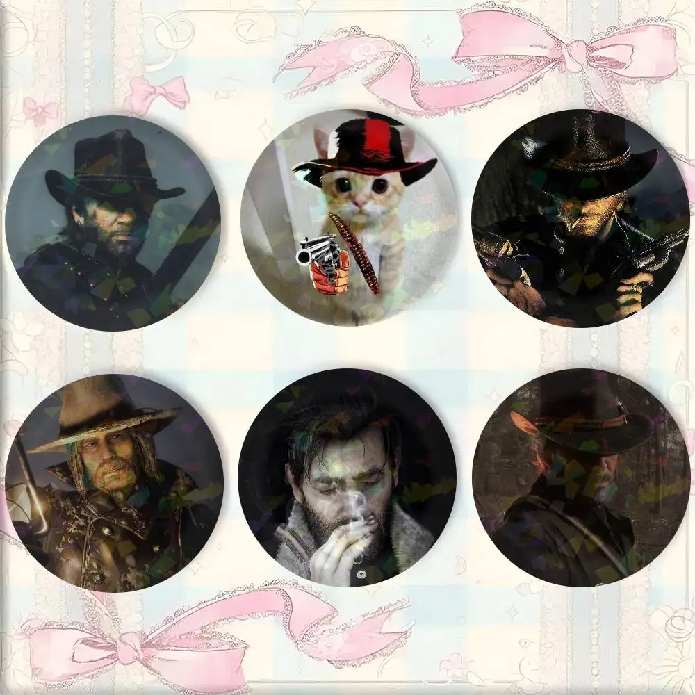 Broches Red Dead Redemption 2, Insignias de Banda de Rock, Accesorios de Colección para Fanáticos, Joyería, Regalos Hechos a Mano