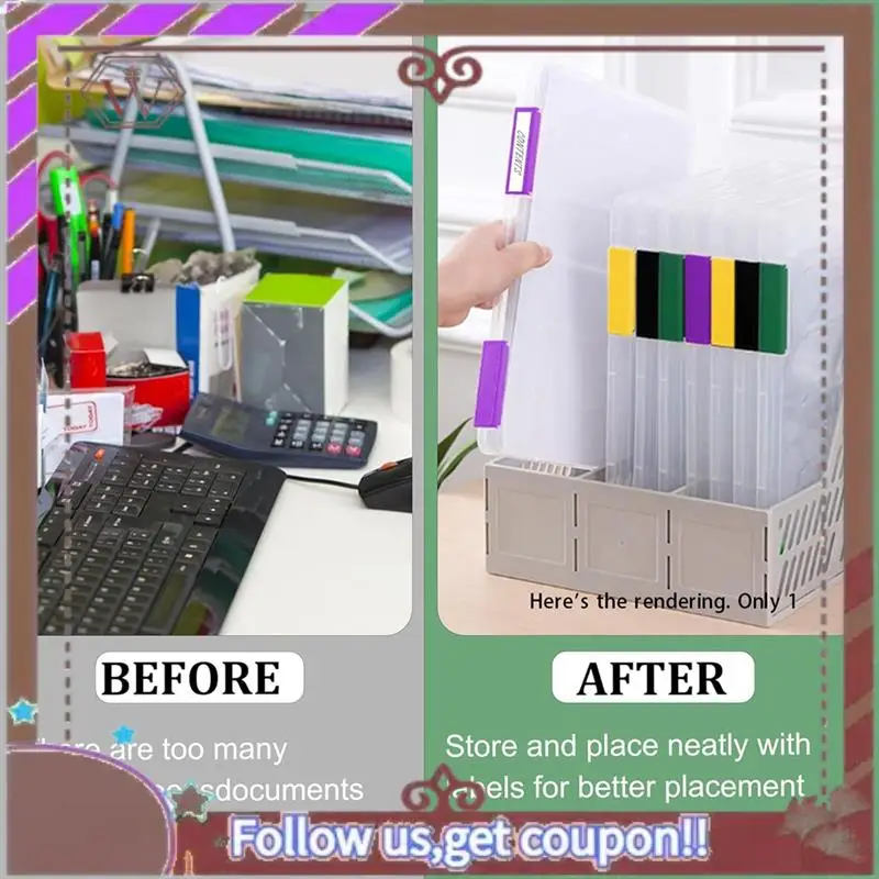 ABBG-4PCS A4 แฟ้มแบบพกพากรณีโครงการ, แบบพกพา A4 แฟ้มกล่องพลาสติกสมุดภาพกล่องเก็บกระดาษสําหรับ 8.5X11 นิ้วกระดาษ Letter Dur