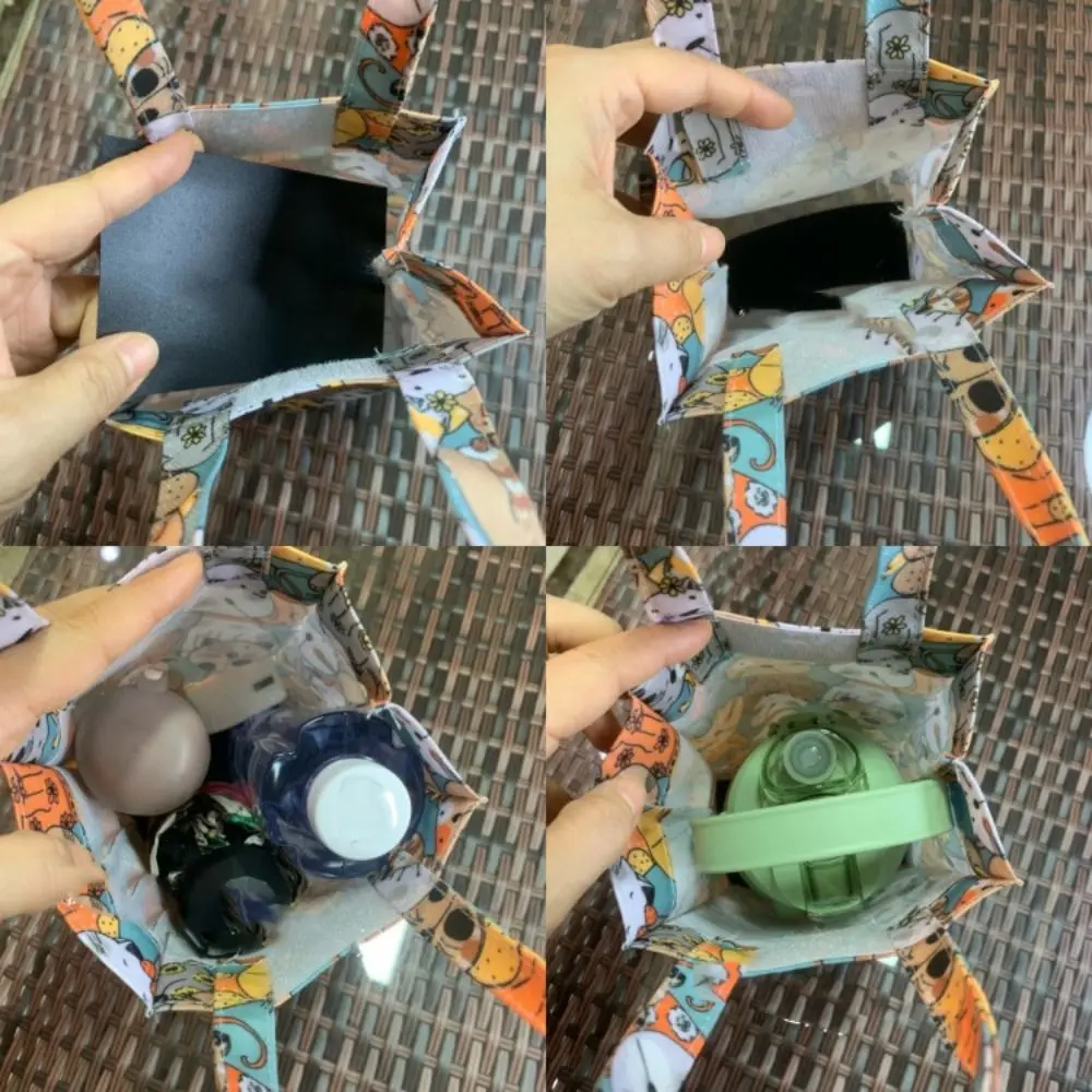 Cute Print Water Bottle Holder Portable Oxford Waterproof Umbrella Bag Hand Carrying Water Bottle Handbag
