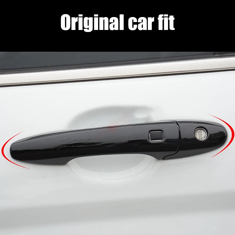 For Haval M6/M6 PLUS 2021 2022 2023 ABS material exterior door handle decorative frame with bright black carbon fiber pattern