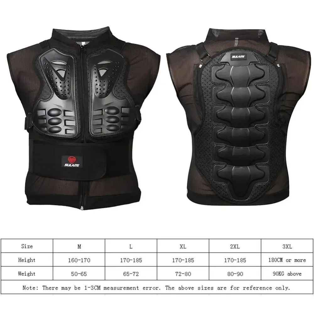 Breathable Motorcycle Armor Motorcycle Jacket Riding Chest Protector Sleeveless Off-road Riding Armor Vest Jacket Back Guard