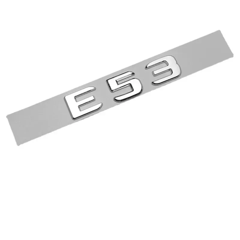 

3D Silver Letters E43 E53 E63 E300L E260 E350 4Matic ABS Emblem for Mercedes Benz W213 Car Trunk Logo Sticker