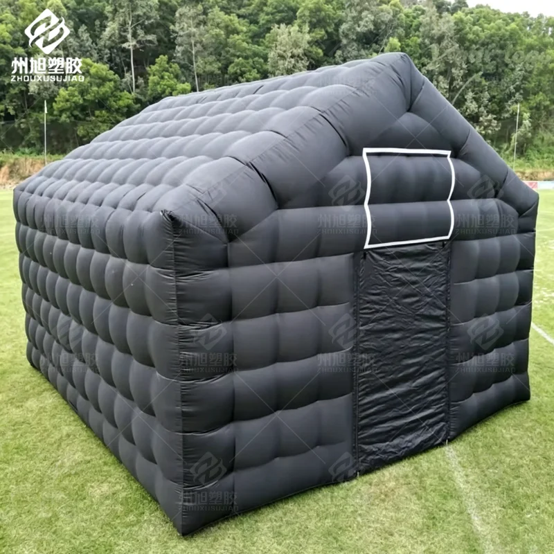 Outdoor Inflatable Nightclub Tent Party Night Club House Black Inflatable Cube Tent Large Mobile Disco Pavilion For Event