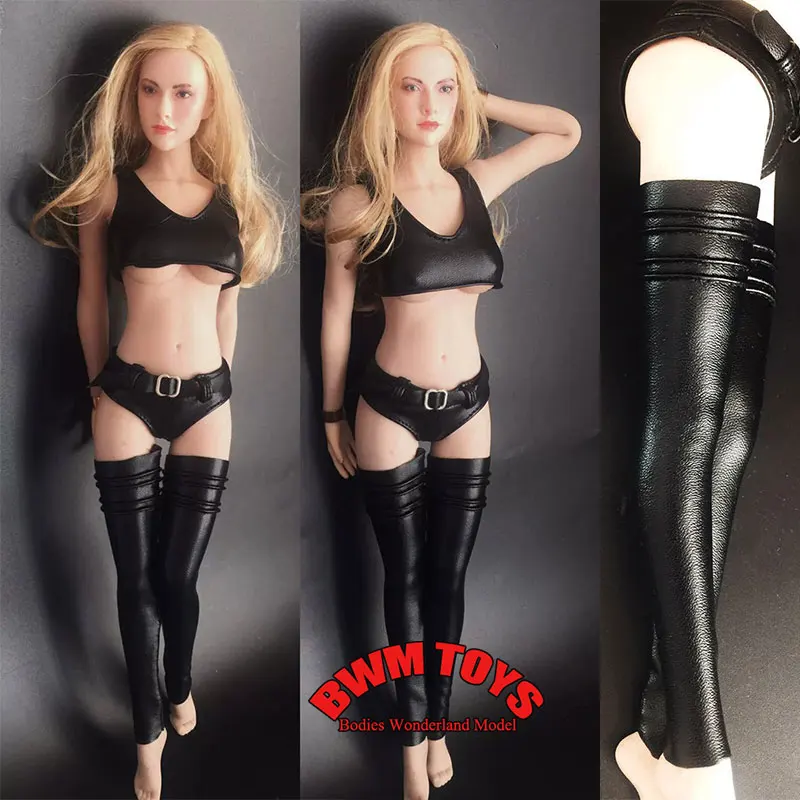 

В наличии 1/6 масштаб женщина-солдат с широким плечевым ремнем, черные узкие кожаные брюки для 12-дюймовой экшн-фигурки куклы