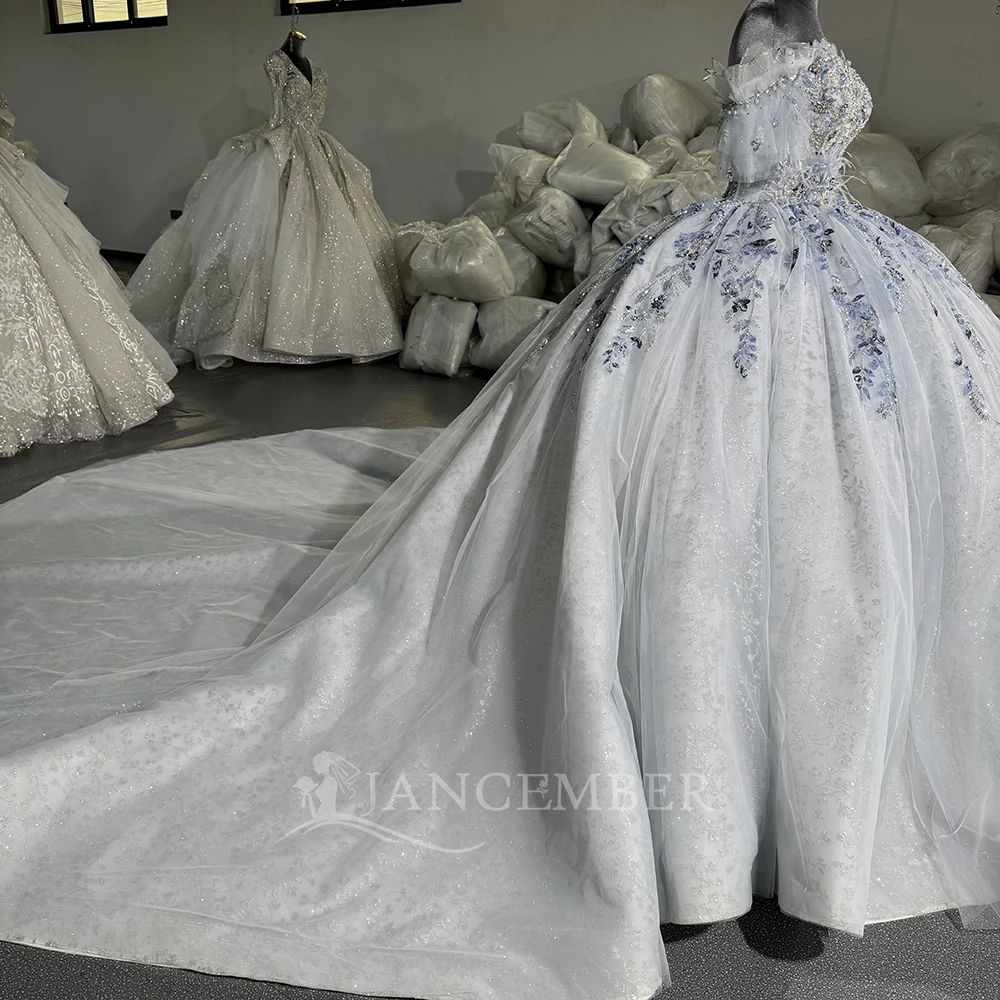 Robe de mariée à manches courtes, nouvelle collection Simple, dentelle Organza brodée, robes de mariée, grande taille, personnalisées