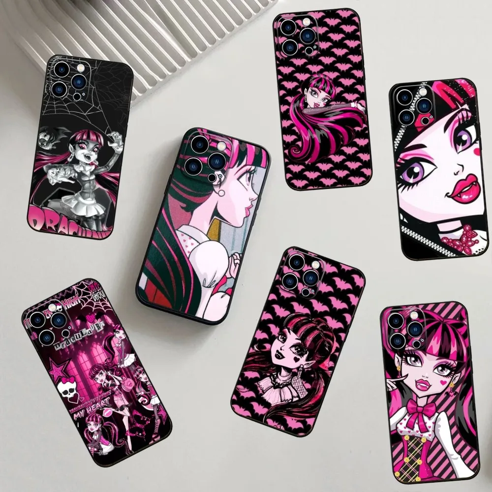 M-Monsters-H-High Phone Case For iPhone 16,15,14,13,12,11,Pro,X,XS,Max,XR,Plus,Mini Soft Silicone Black Shockproof TPU