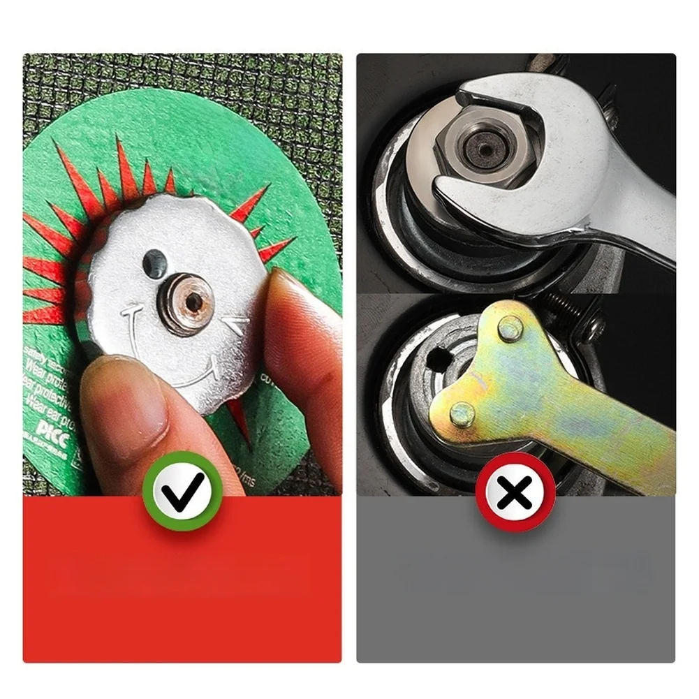 

Angle Grinder Accessory Package Containing Two Pressure Plates and One Silicone Ring for M10 Thread Mounting Systems