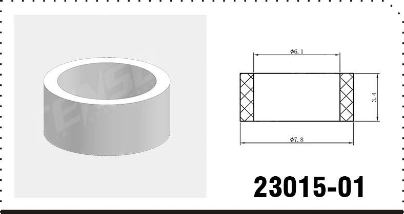 100/200/500 PCS Fuel Injector Kits 7.8x6.1x3.4mm GDI seal ring PTFE 23015