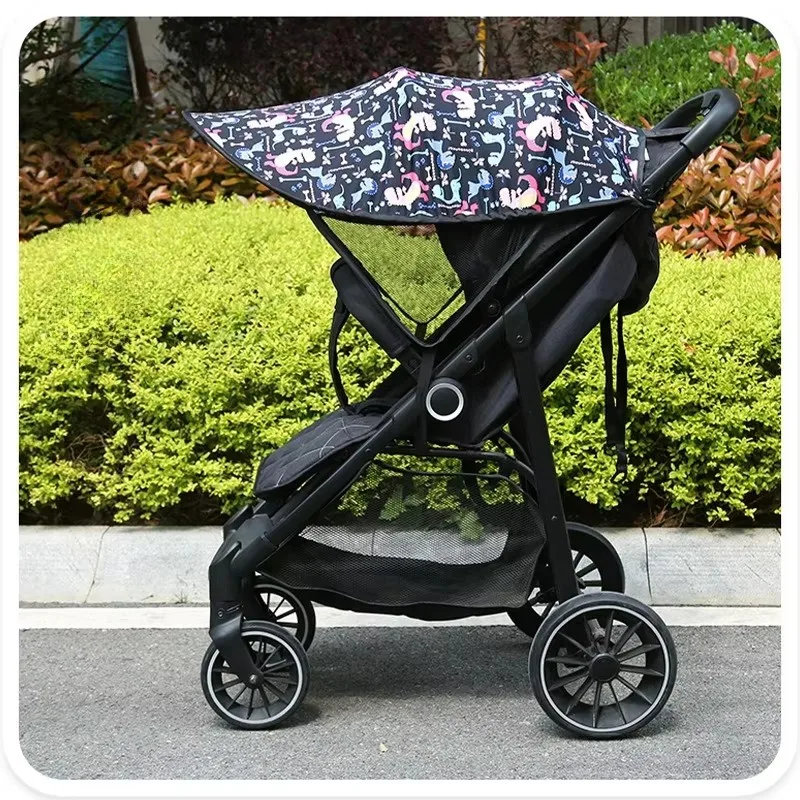 Universal Baby Stroller Canopy UV Protection Sunscreen Cover Cartoon Sun Shade Extend Awning Summer Newborn Stroller Accessories view 3