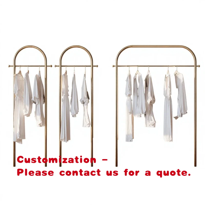 custom.Modern Customizable Anti-Rust Resistant Clothing Display Rack Iron Stainless Steel Construction Easy A