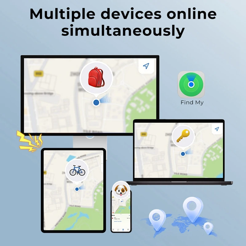 IOS用の完全なロス防止トラッカー,スマートアラーム,ミニタグキー,子供の検索,ペットの位置,Bluetoothトラッカー