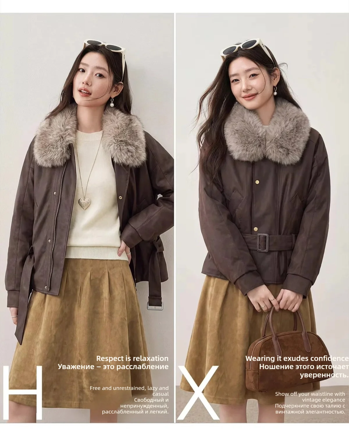 SENTUBILA Women Winter 90% White Duck Down Jacket 2026 Office Ladies Commuter Warm Faux Fur Hooded Belt jacket Woman W64YD8064