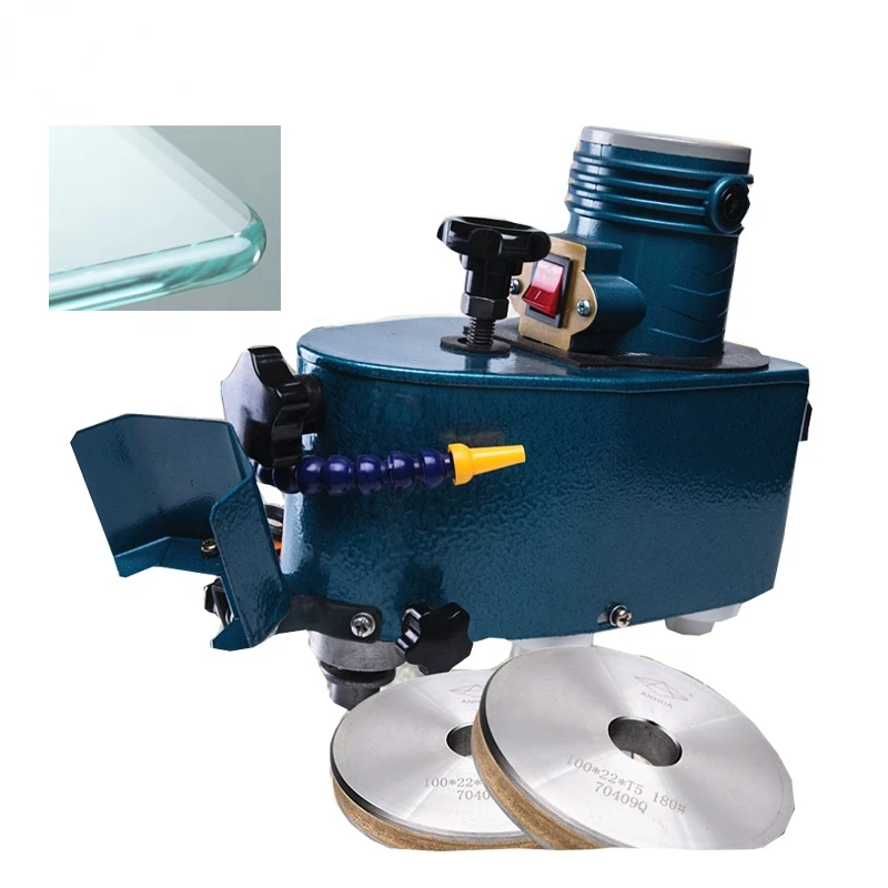 Portable Glass Double Edging Polishing Machine Mini Glass Beveling Machine