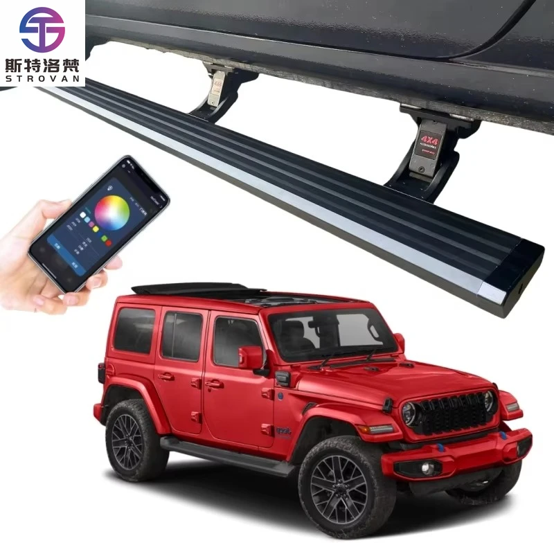 

STLF CLRAK 2012 2013 2015 Wrangler JK Sahara 2 Door 4 Door Automatic Power Running Boards Electric Side Steps with LED Ligh