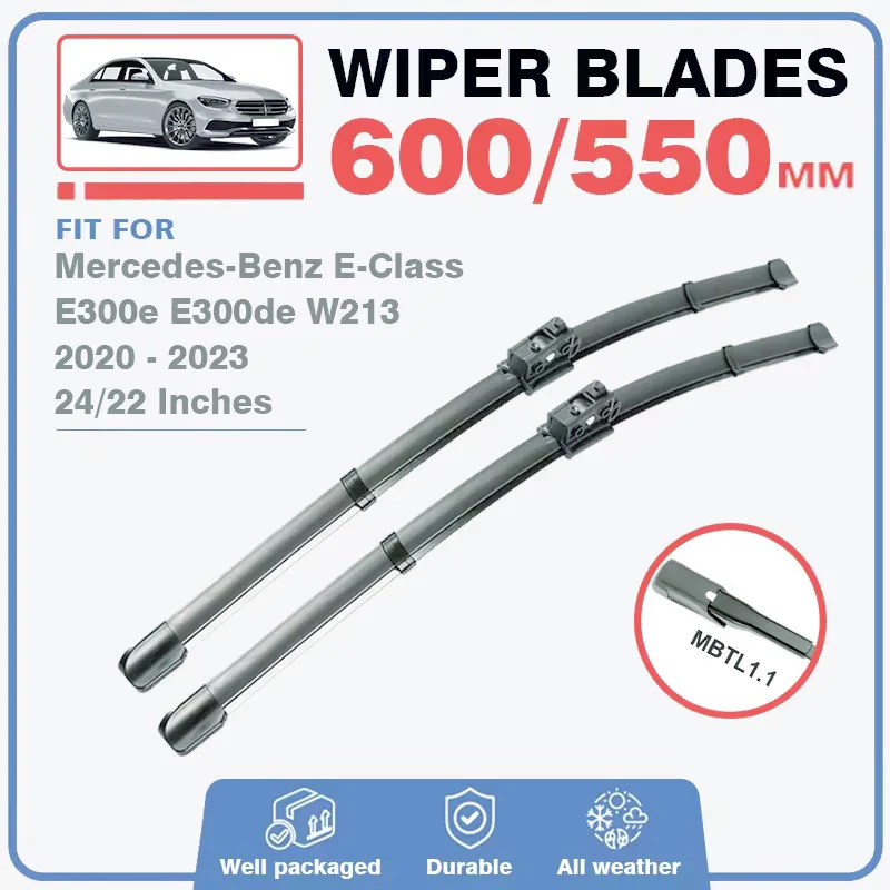 

Front Wiper Blades For Mercedes Benz E Class W213 E300e E300de 2020 2021 2022 2023 Windscreen Windshield Window 24"+22" E Klasse