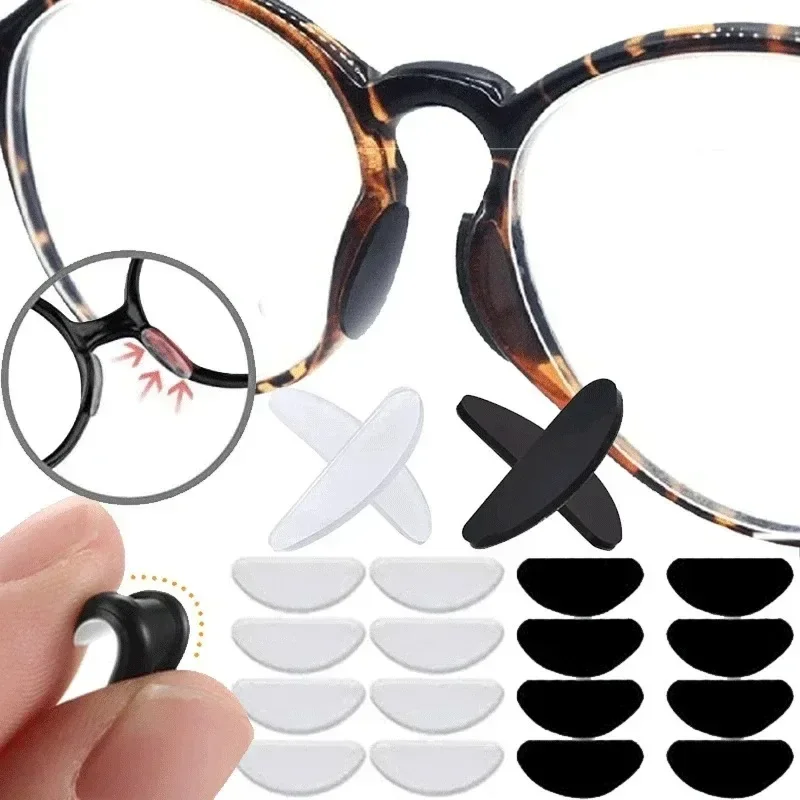 Anti Slip Eyeglasses Nasal Supports Silicone Invisible Glasses Air Cushion Nose Pads Transparent Soft Self-adhesive Nose-holder