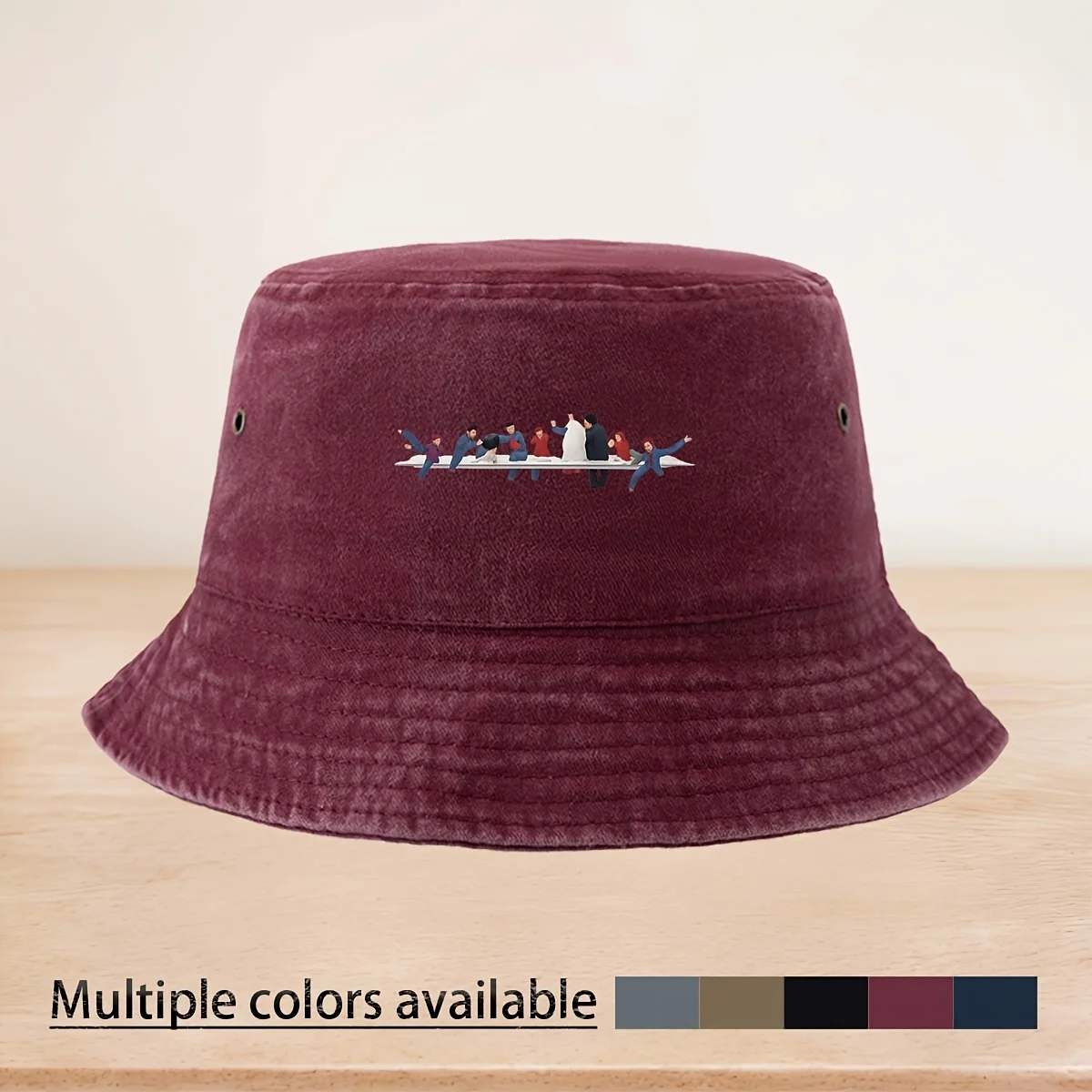Men' & Women' Last Supper Print Bucket Hat - Lightweight Trucker Suitable for Fishing, Travel, Casual Wear - Iconic Religious, D