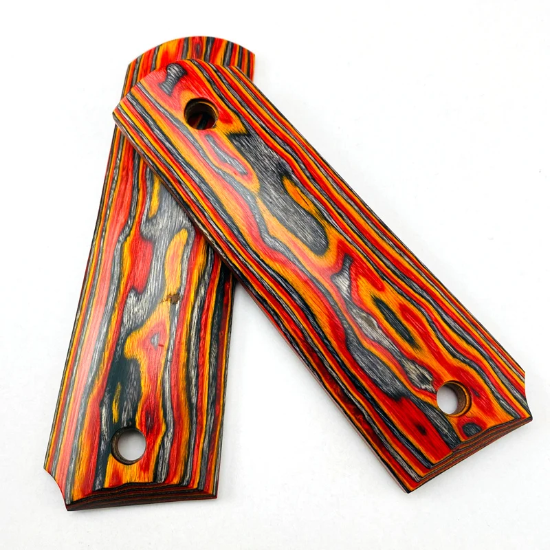 Color Wood Diamond Style / Natural Wood Made 1911 Models Grip Handle Scale Patches DIY Replacement Accessories Parts Decor Slabs