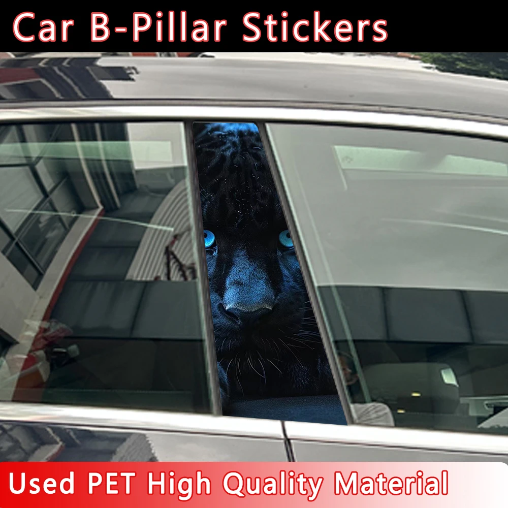 

Money Leopard Car B-pillar Decal Waterproof Stickers Auto Center Pillar Sticker Cover Scratches Vehicle Decor Accessories