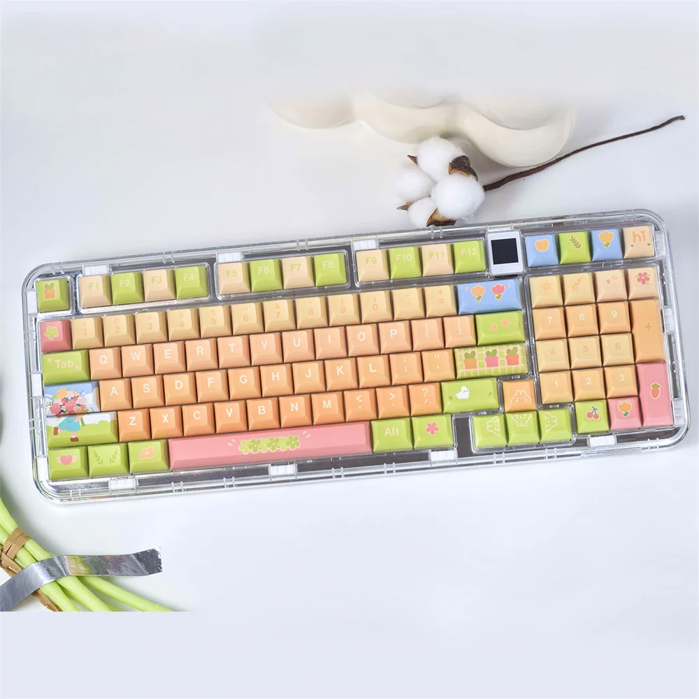 

Custom Flowers Clusters Keycap KCA Profile 5 Side DYE Sublimation PBT 142 Keys/Set ISO Enter 1.75u 2u Shift 3u 6.25u 7u Spacebar