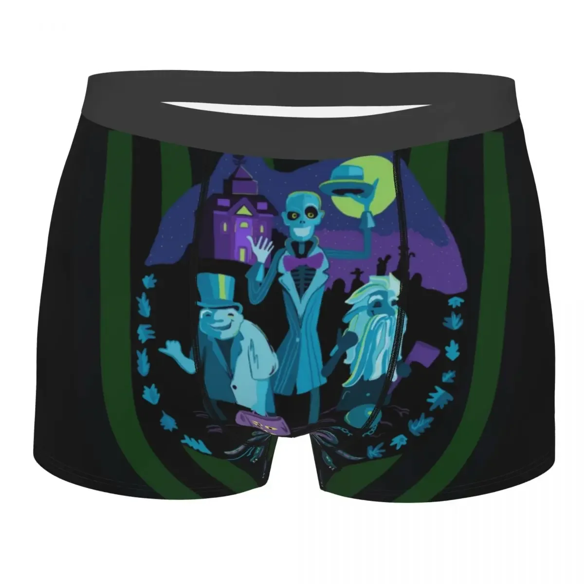 Cool Haunted Mansion Boxers Shorts Panties Male Underpants Stretch Briefs Underwear