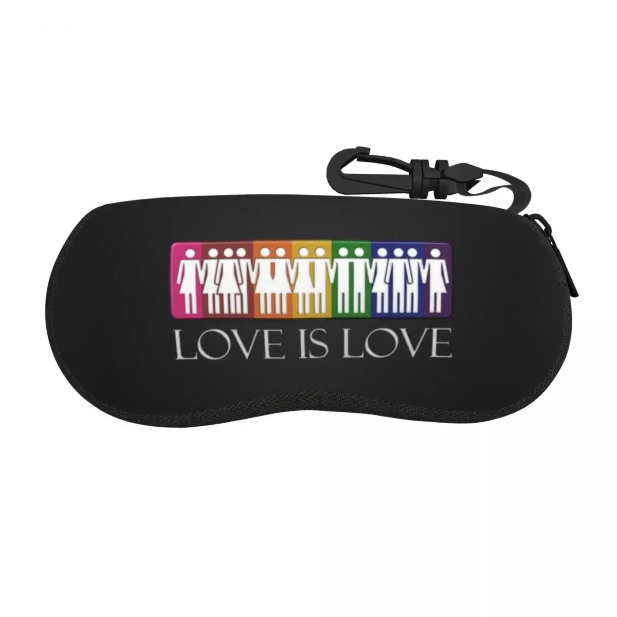 

Custom GLBT Love Is Love Eyeglass Glasses Case Men Women Soft LGBT Gay Lesbian Pride Sunglasses Protective Bag
