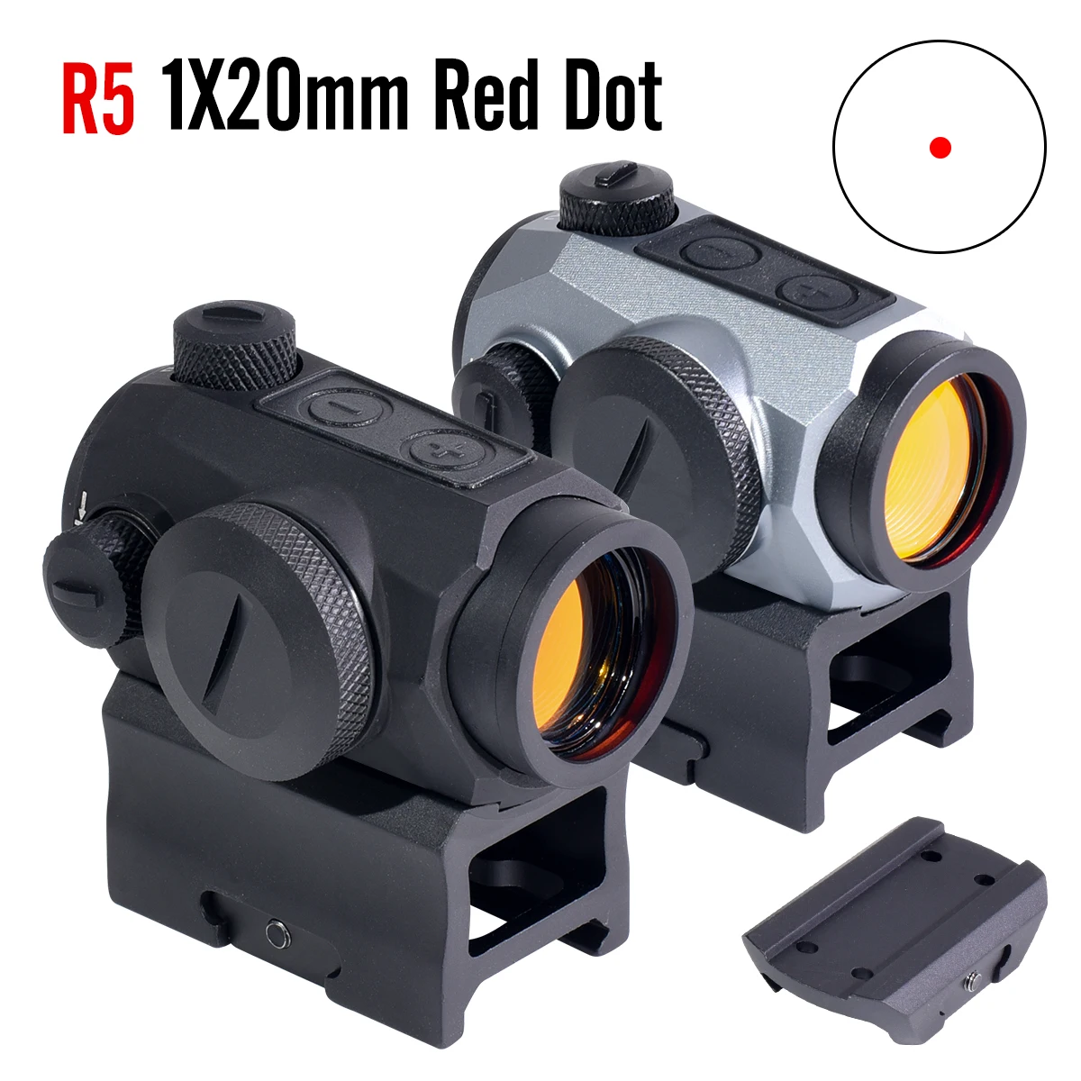 Taktische REO5 Red Dot Anblick 1x20mm Kompakte Jagd Holographische Gewehr Kollimator Optic Schießen Umfang für 20MM Schiene 1:1 Replik
