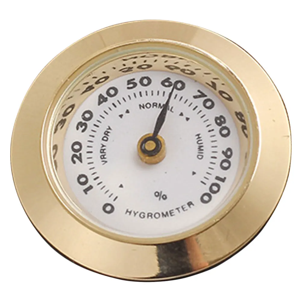 

Mechanical Hygrometer For Cigar Humidor Round Analog Gauge Small Cigar Box Accessory Lightweight Reliable Humidity