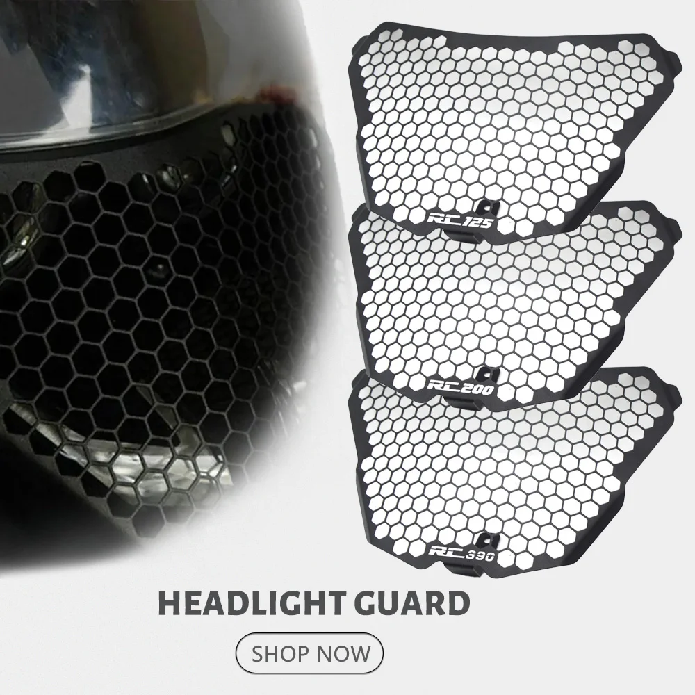 Motorcycle RC125 RC200 RC390 Front Headlight Headlamp Grille Guard Cover Protector For KTM RC 125 200 390 RC 2014-2019 2020 2021