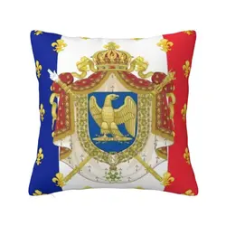 Royal Standard Napoleon France Flag Cushion Covers French Empire Coat Of Arms Velvet Modern Pillow Case Home Decor