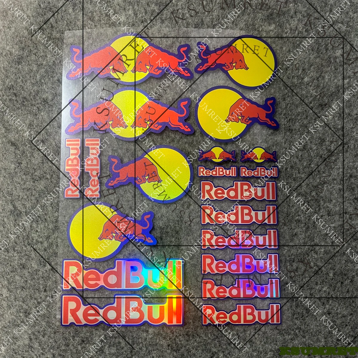 الليزر الفينيل ل ريد بول ملصق دراجة نارية خزان صائق خوذة شعار ملصقات مجموعة