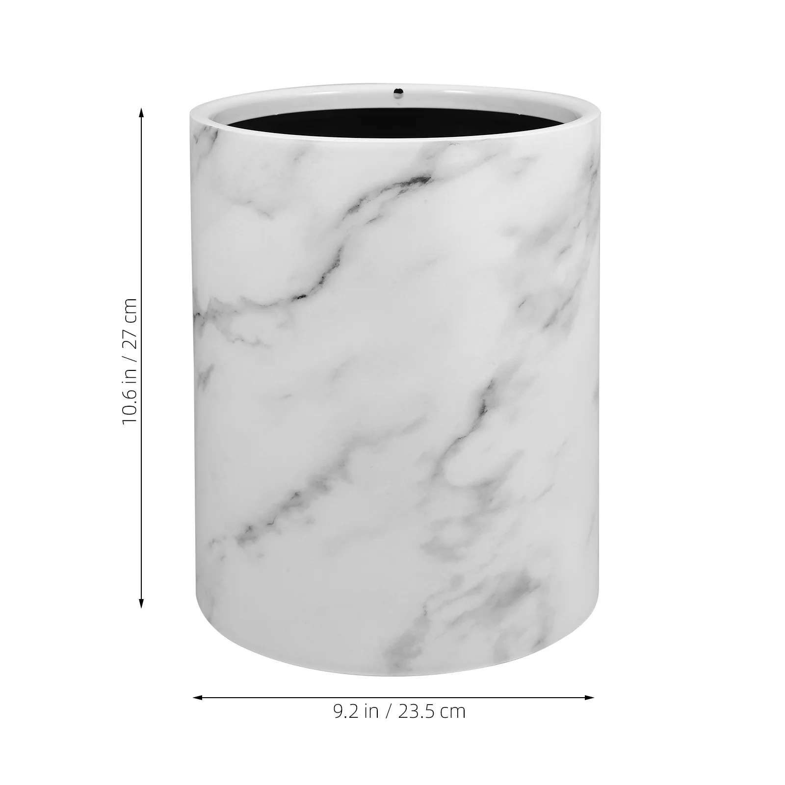 

Marbling Garbage Container Safe PP Material Easy Use Large Size Waste Paper Basket for Home Decor Marble Waste Bin