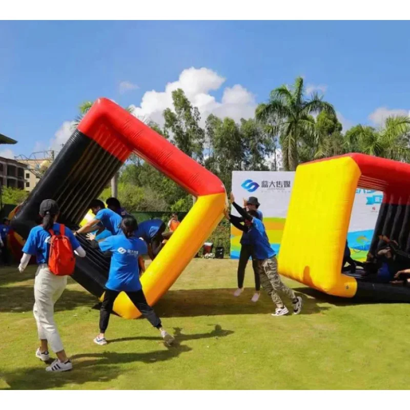 Commercial Inflatable Flip It Square Rolling Sports Game Non Slip Surface PVC Material for Team Building Competition