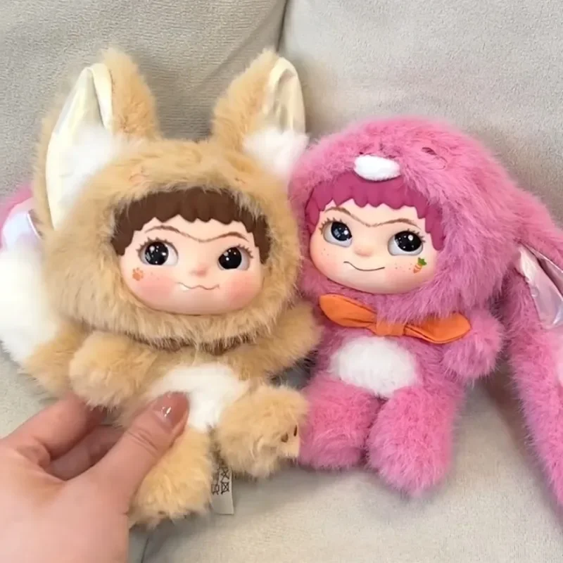 Letsvan wakuku raposa e coelho truque ou deleite série caixa cega raposa coelho wakuku boneca caixa mistério pelúcia saco surpresa pingente presentes