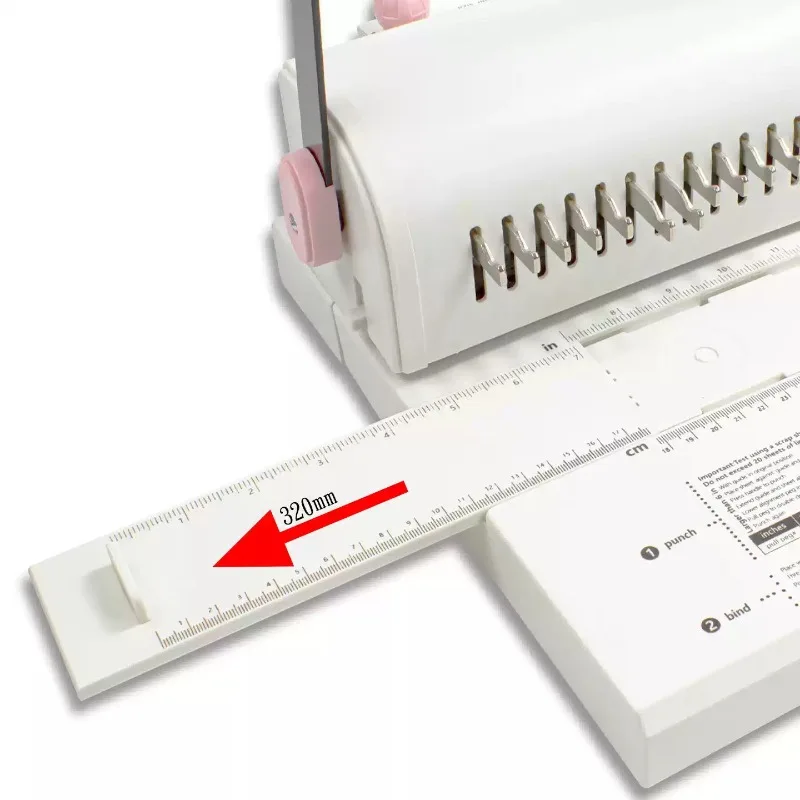 Mini Ring Binder Machine 12 Holes Multifunctional Loose Leaf Paper Punch Binding Tool