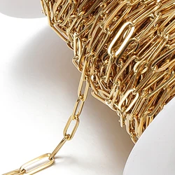 Pas de décoloration 1 mètre grande chaîne épaisse 4mm largeur en acier inoxydable chaînes de câble résultats bricolage fabrication de bijoux fournitures Lots en vrac en gros