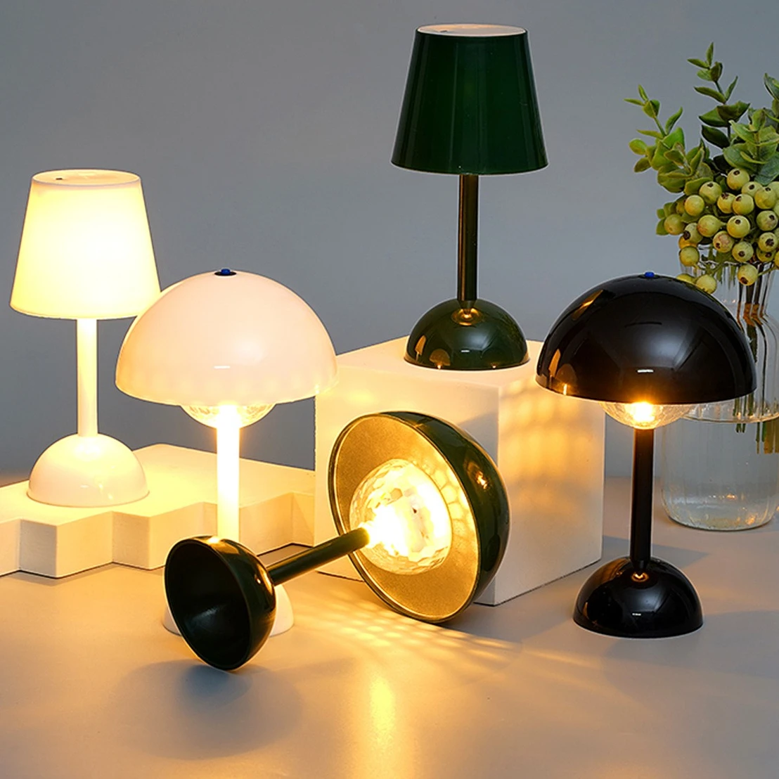 

Рождественский подарок на день рождения, креативный грибной ночник, светодиодный прикроватный светильник с регулируемой яркостью для домашнего декора стола