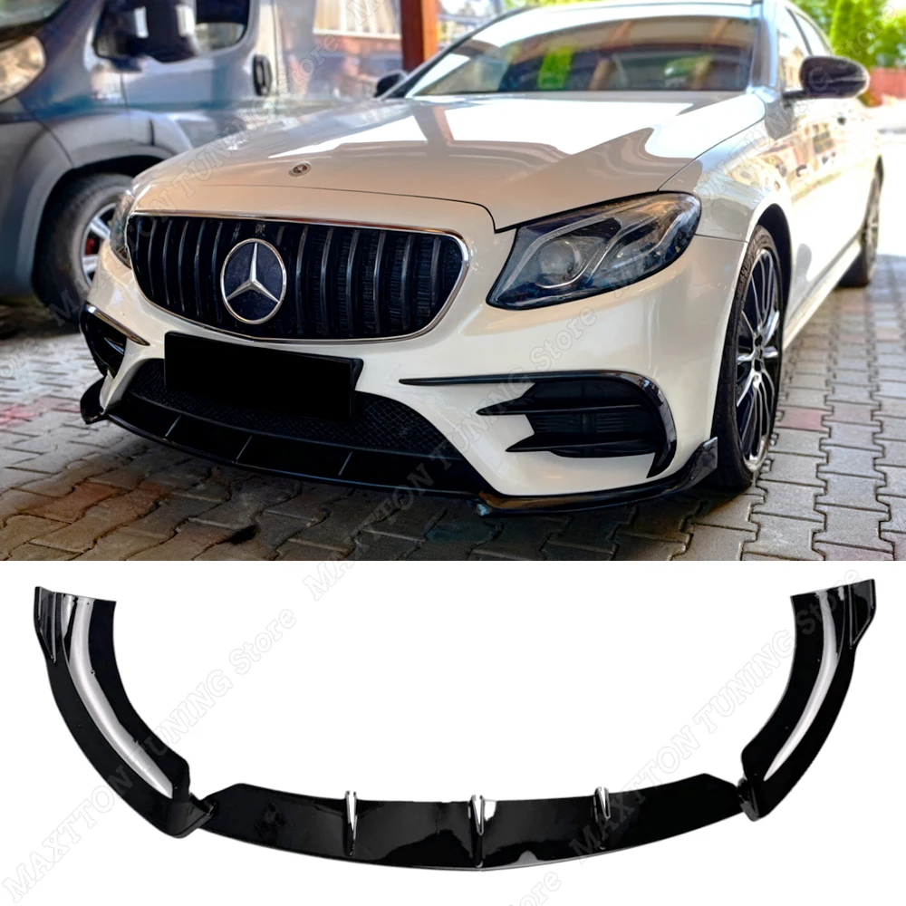 

Front Bumper Lip Spoiler Splitter Diffuser Tuning For Mercedes-Benz E Class W213 AMG 4-Door Pre-facelift 2017 2018 2019 2020