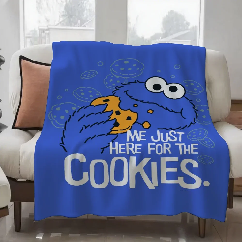 Cookies Monster Design Lightweight Throw Blanket for Dorms Naps Living Room Office Sofa  AllSeason