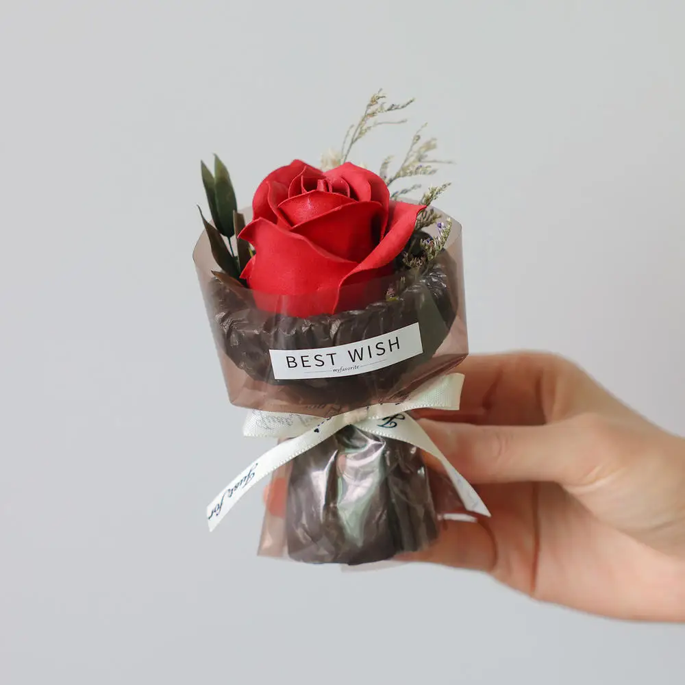 Mini Rose Soap Flower Bouquet Artificial Flowers Home Wedding Decorations Valentine'S Day New Year Birthday Gift Thanksgiving
