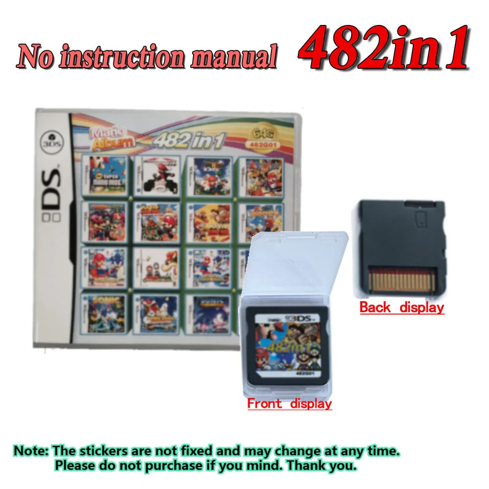 4300in1/208in1/280in1/472in1/520in1 MULTI CART Super Combo Videogames Cartridge Card Cart voor DS NDS 3DS 3DSXL 2DS NDSL NDSI ﻿