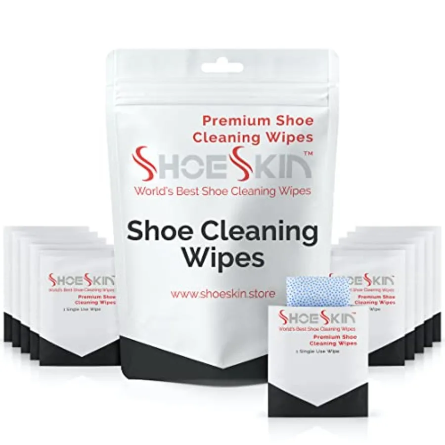

Shoe Cleaning Wipes 30 Count - Textured Sneaker Cleaning Wipes Great for Travel - Works for All Shoes and Sneakers