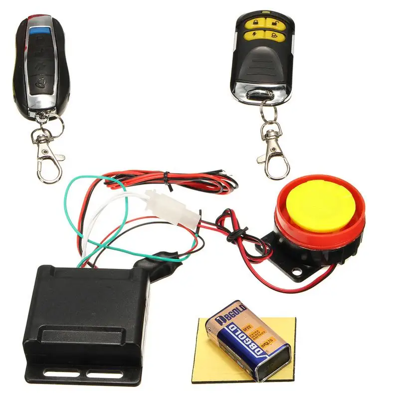 12V Motorcycle Anti-Theft Device Bike Alarm With Remote Remote Control Alarm Warner 125dB Horn Adjustable Sensitivity For Motorc