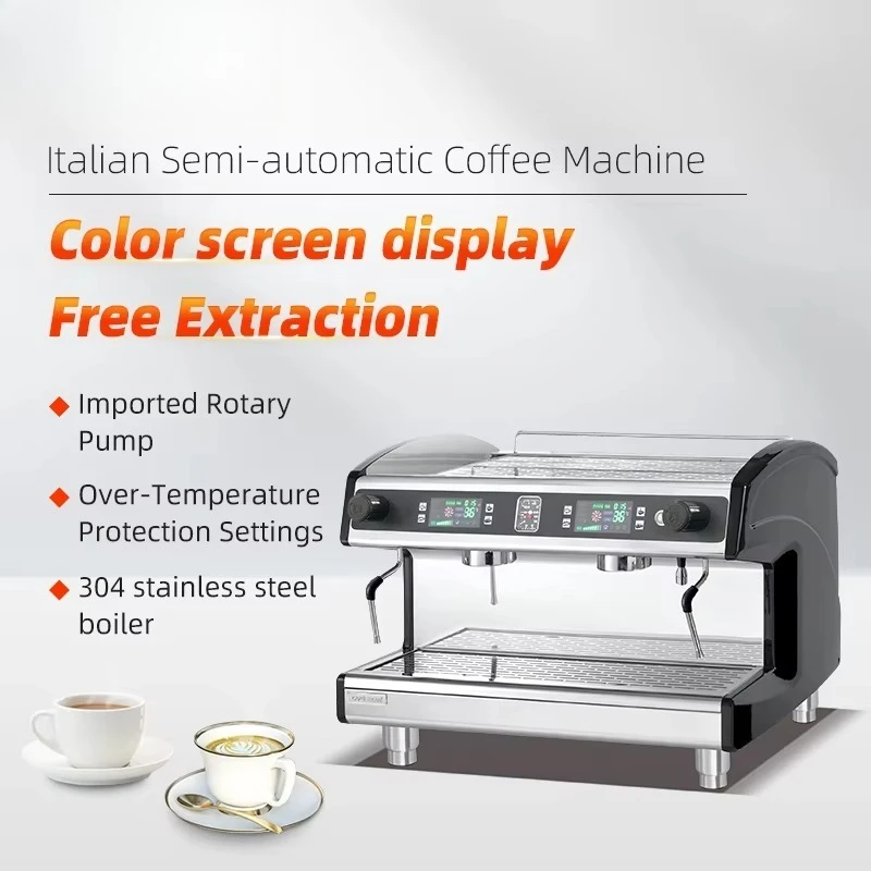 Commercial Kitchen Equipment Italian Semi-automatic Coffee Machine with Intelligent Automatic Water Circulation System