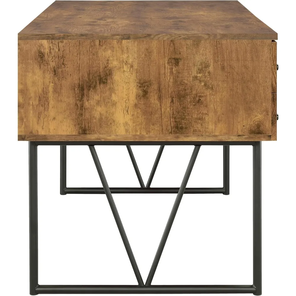 Coaster Home Furnishings Analiese Rustic 63-Inch 4-Drawer Home Office Computer Writing Desk Study Table with Storage Engineered