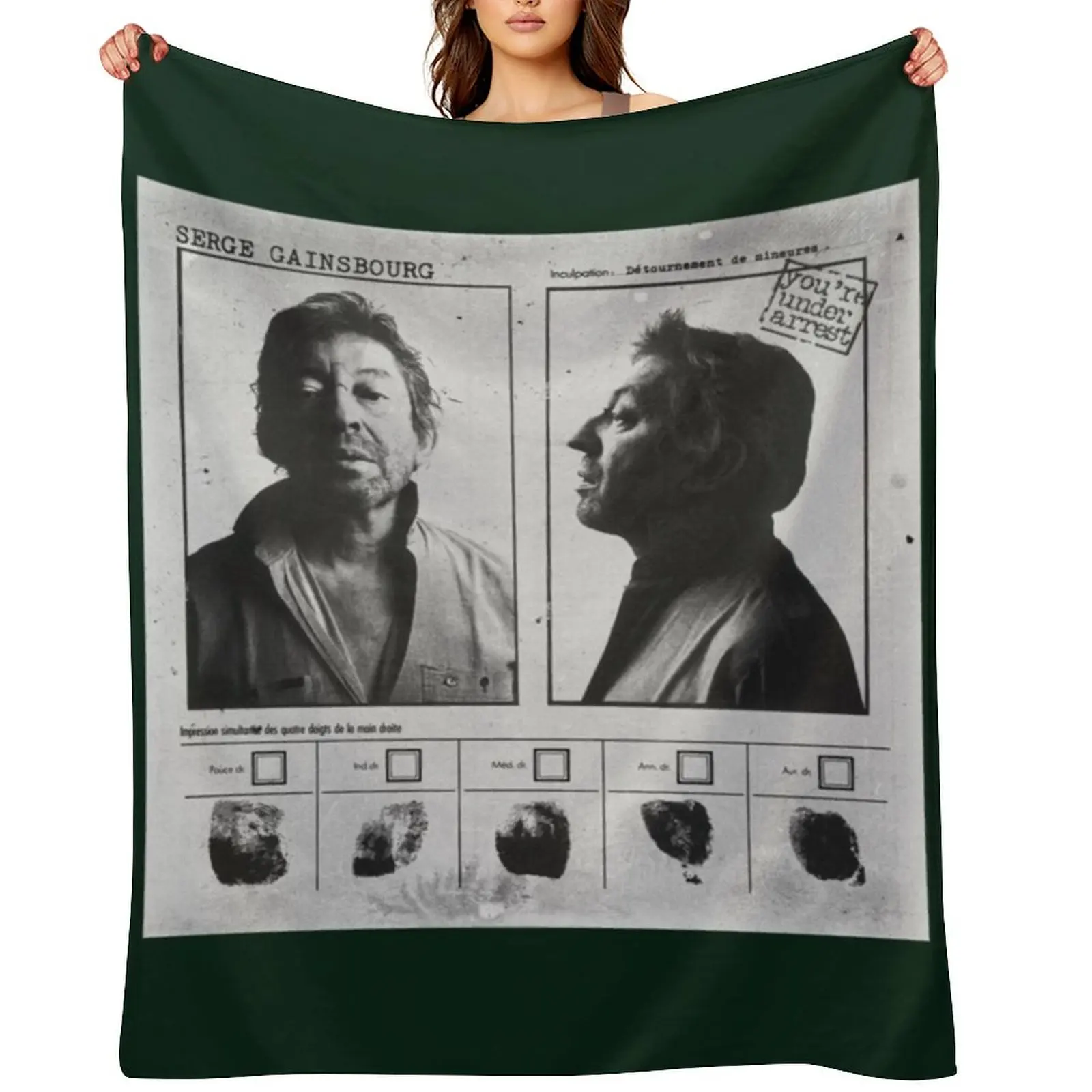 

of of Album Serge Gainsbourg 1974 essentiel Throw Blanket christmas gifts Bed linens Bed covers Plush Blankets
