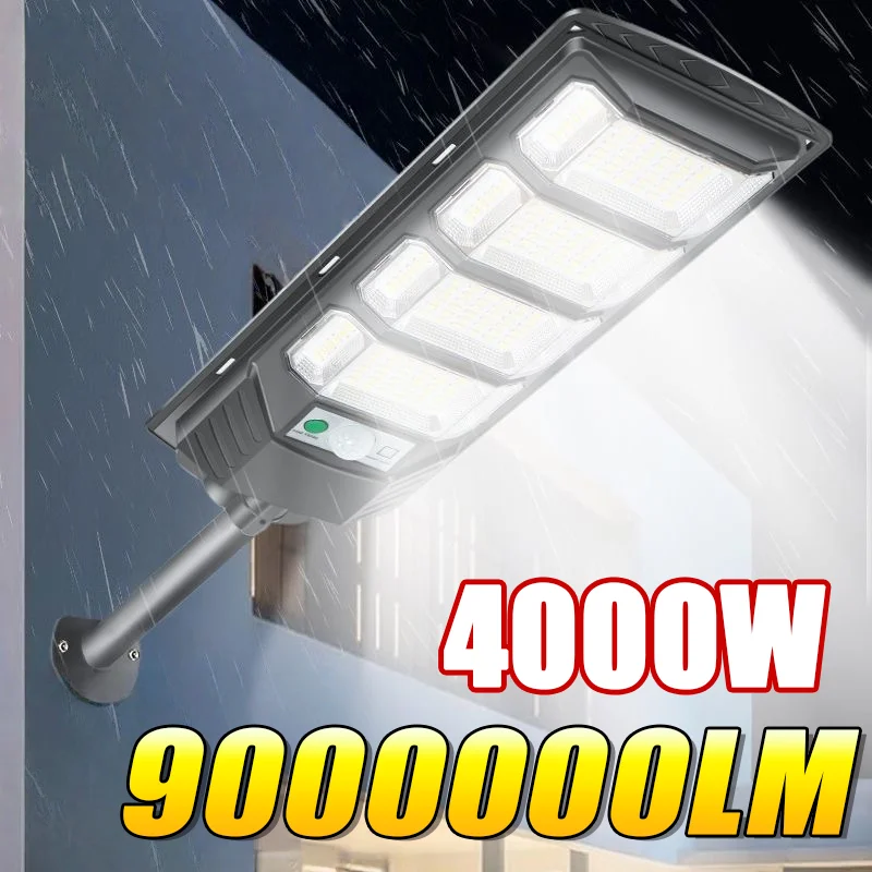 

90000000LM 4000W Solar LED Light External solar Lamp 3 Modes With Motion Sensor Solarlight Garden Solar Lamp Wall Street Lantern